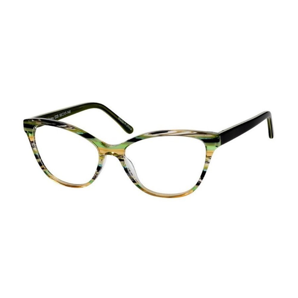 IOTA Haley Eyeglasses E33 Green Stripe 55mm